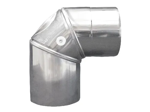 TTC Abgas Bogen 87° mit Reinigungsöffnung DN 110/160 - Hochwertiger Abgas Bogen mit Reinigungsöffnung für einfache Wartung, ideal für effiziente Abgasführung in Heizsystemen.