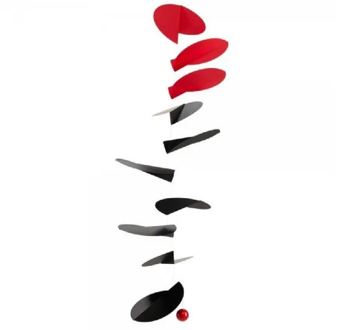 Flensted Mobiles Skulptur Mobile Turning Leaves Black & Red - Skulpturen mit traditionellem dänischem Design, handgefertigt und ideal für stilvolle Wohnräume. Verleiht jedem Raum eine besondere Atmosphäre.