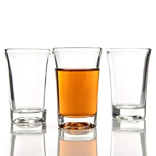 BigDean 6er Set Schnapsgläser 4cl - Shotgläser aus Glas - Spülmaschinenfest - Shot Gläser für Wodka, Ouzo, Sambuca, Tequila, etc. - Pinnchen, Stamperl, Schnapsbecher