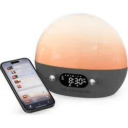 Dekala White Noise Machine mit APP-Steuerung - Moderne Soundmaschine mit 11 beruhigenden Klängen und Nachtlicht, ideal für entspannenden Schlaf. Perfekt für Babys und Erwachsene, einfach per App steuern und anpassen.