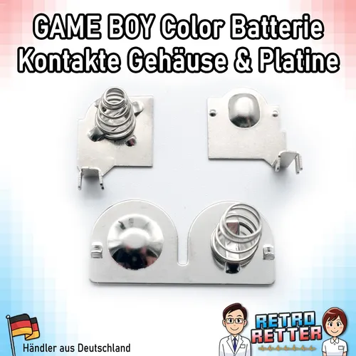 GameBoy Color Batterie Kontakt Feder Gehäuse + Platine GBC Mainboard