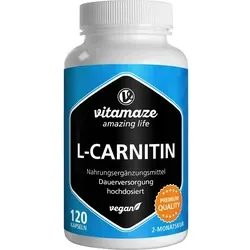 L-Carnitin 680 mg Vegan - 120 Kapseln - Sportnahrung mit 680 mg L-Carnitin pro Tagesdosis, vegan, gluten- und laktosefrei, ideal zur Unterstützung von Fitnesszielen und zur Steigerung der Ausdauer.