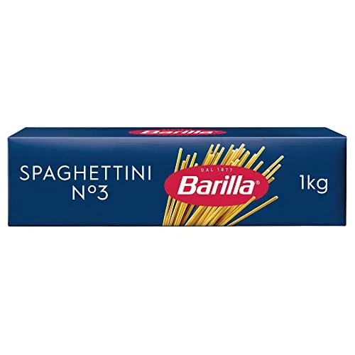 Barilla Pasta Klassische Spaghettini n.3 aus hochwertigem Hartweizen immer al dente, (1 x 1 kg)