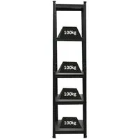 PROREGAL All Black Series Schwerlastregal Ragnar - 500kg Tragkraft, 180x45x45cm in Matt Schwarz - Lagerregale mit hoher Tragkraft von 500kg, robuste Stahlkonstruktion und elegantes Design für Keller, Garage oder Werkstatt. Schnelle und einfache Montage in nur 20-30 Minuten.