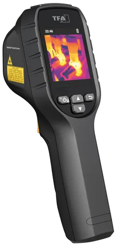 TFA VisualTemp 31.1144.01 Wärmebildkamera - Technik: Hochauflösende Wärmebildkamera mit Super IR-Technologie für präzise thermische Analysen und bis zu 8 Stunden Betriebszeit, ideal für Profis in Bau und Industrie.