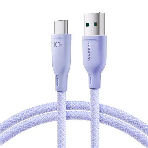 Joyroom 100W USB-A/USB-C Ladekabel 1m, Violett, Multi-Farben