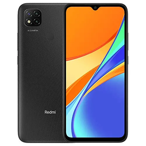 Xiaomi Redmi 9C - Smartphone 32GB, 2GB RAM, Dual Sim, Midnight Gray - Simlockfreies Handy mit 6,53 Zoll Display, leistungsstarkem 5000 mAh Akku und Triple-Kamera für beeindruckende Fotos.