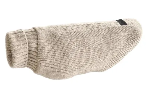 Hunter Hundepullover GENF, Beige - Sweater für Hunde, weicher Strickpullover aus recyceltem Polyester, bietet kuschelige Wärme und hohen Tragekomfort bei kühlen Temperaturen.