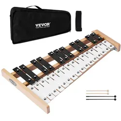 VEVOR Glockenspiel 27 Noten – Professionelles Xylophon - Das VEVOR Glockenspiel mit 27 Noten bietet eine hervorragende Klangqualität und ist ideal für Anfänger. Inklusive 4 Schlägeln und Tragetasche – perfekt für den Musikunterricht!