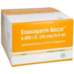 ENOXAPARIN Becat 4.000 I.E. 40mg/0,4ml ILO FS+Si.S 20 St