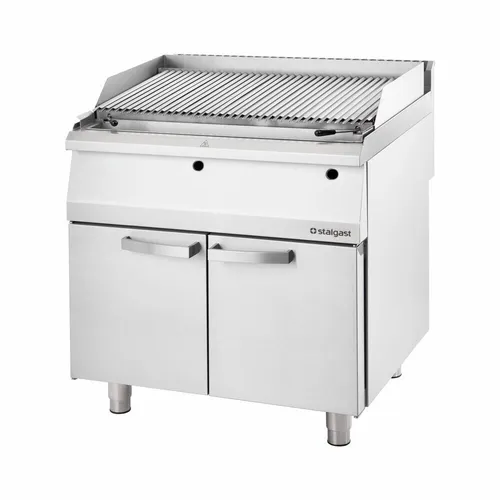 Gas Lavasteingrill V-Rost 800x700 mm - Barbecue-Grill für Gewerbe, aus hochwertigem Edelstahl, leistungsstark mit 13 kW für perfekte Grillergebnisse.