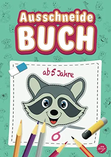 Ausschneidebuch ab 5 Jahre: Alphabet der Tiere zum Ausschneiden lernen, Malen & Kleben