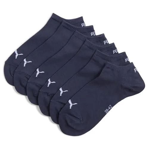 PUMA 3 Paar Unisex Herren Damen Sportsocken Kurzsocken Sneaker Socken, Farbe:Navy, Größe:39-42, Artikel:-321 navy