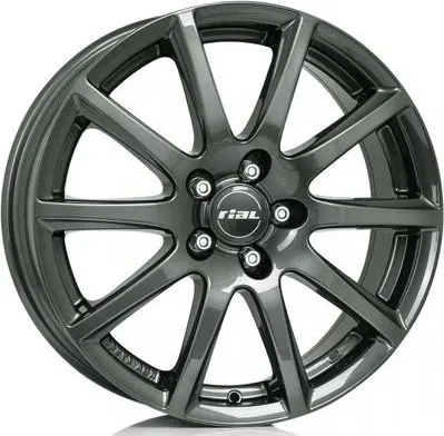 Rial Milano 5,5X14 5/100 ET40 Titanium Felgen - Alufelgen in Titanium-Optik, ideal für eine sportliche Fahrzeugoptik, Einpresstiefe 40, maximale Traglast 580 kg, perfekt für individuelle Fahrzeuganpassungen.
