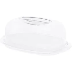 Rotho Kunststoff AG Rotho FRESH Käseglocke, Die ideale Frischhalte- und Serviermöglichkeit, Farbe: transparent/ porcelain 1709601100