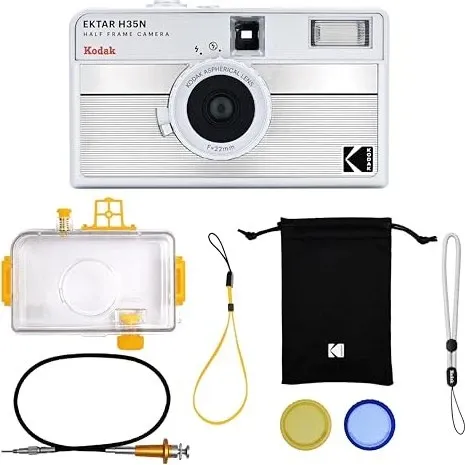 KODAK EKTAR H35N - Halbformat-Filmkamera, 35 mm, wiederverwendbar mit Bulb-Funktion und eingebautem Sternfilter für kreative Langzeitbelichtungen