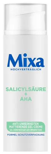 Mixa Gesichtspflege MIXA ANTI-UNREINHEITEN MATTIERENDE GEL-CREME, für ölige Haut, sorgt für ein mattes Hautbild, mildert Pickelmale