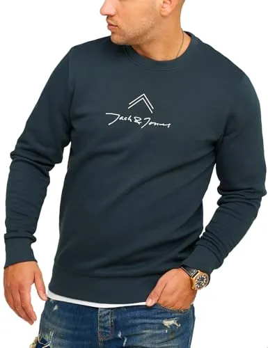 JACK & JONES Infinity Herren Sweatshirt Austin Pullover Sweater Magical Forest, L