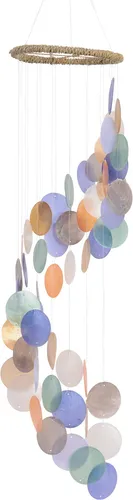 Windspiel Mobile Capiz Muschel 62x14,5cm Perlmutt Bunt