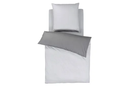 JOOP! Mako-Satin Wendebettwäsche Pattern, grau - Bettwäsche aus hochwertigem Mako-Satin, Öko-Tex Standard 100, in grau, ideal für ganzjährige Nutzung und sorgt für ein angenehmes Schlafklima.