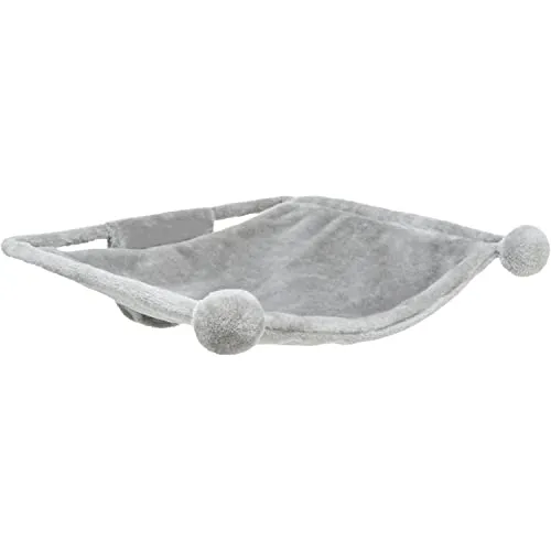 Trixie Hängematte zur Wandbefestigung, 42×41cm, grau - Katzenhängematte für Wandbefestigung, ideal zur Erweiterung des Lebensraums. Robuster Metallrahmen und weiches Plüschmaterial sorgen für Komfort und Stabilität.