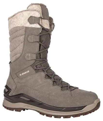 Lowa Barina EVO GTX Ws Damen Winterstiefel (Stein/Panna), 39.5 EU - Wanderschuhe für Damen mit atmungsaktiver Gore-Tex Membran und isolierendem Fußbett. Optimaler Halt durch wintertaugliches Profil und seitlichen Reißverschluss für schnellen Einstieg.