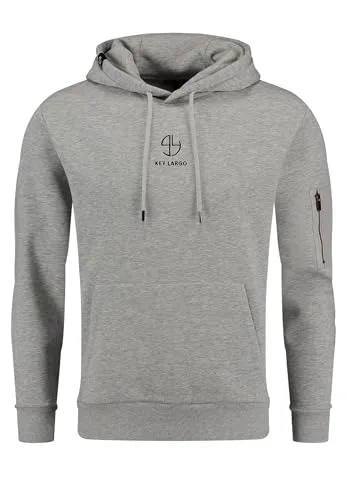KEY LARGO Men Sweatshirt MSW KLMEMBERSHIP Hoody – Stilvoller Kapuzenpullover - Kapuzenpullover aus strapazierfähigem Material, ideal für Freizeit und Sport. Mit Kängurutasche und zusätzlicher Reißverschlusstasche für praktischen Stauraum. Perfekt kombinierbar für jeden Anlass.