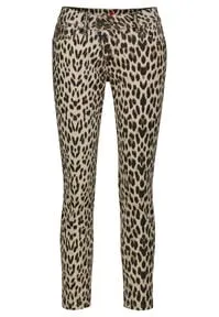 Buena Vista 5-Pocket-Jeans Damen MALIBU - Casual Skinny Fit Jeans mit Animal Print, ideal für trendbewusste Frauen, aus hochwertigem Denim für optimalen Tragekomfort.
