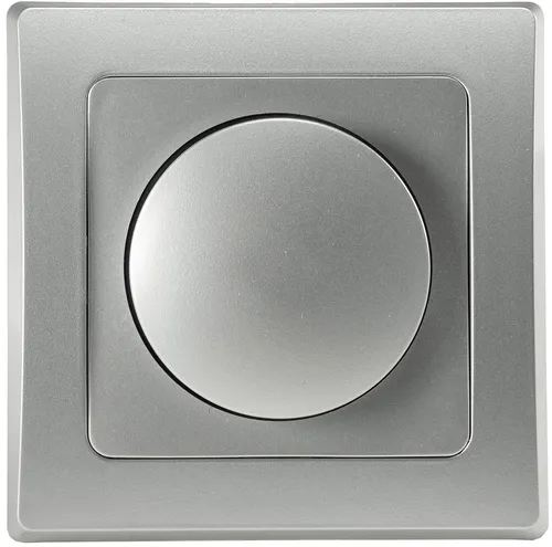 DELPHI Dimmer für LED Lampen 250V/ 3-60W inkl. Rahmen UP silber
