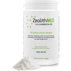 Zeolith MED Detox Pulver ultrafein 120g - Hochwertiges Vulkanmineral zur Unterstützung der natürlichen Entgiftung. Bietet geprüfte Qualität und ist ideal für die tägliche Anwendung.