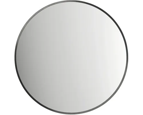 Spiegel DSK Picasso Ø 40 cm schwarz - Eleganter runder Badezimmerspiegel mit schwarzem Aluminiumrahmen, ideal für stilvolle Akzente in Ihrem Badezimmer.