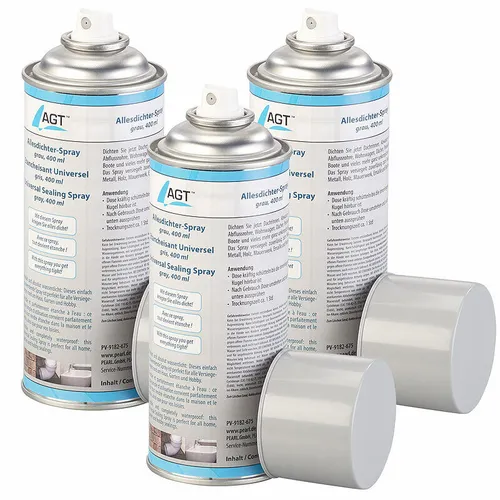 AGT Allesdichter Spray: 3er-Set Allesdichter-Sprays mit 3x 400 ml, grau