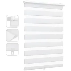 Sekey Doppelrollo Schnurlos 105 cm x 130 cm - Rollos für Fenster, Klemmfix Montage ohne Bohren, ideal für Kinderzimmer, 90% Verdunkelung und einfacher Sichtschutz.
