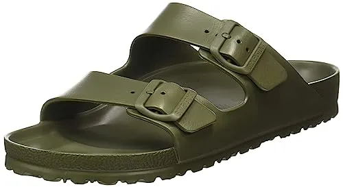 BIRKENSTOCK Pantoffeln Arizona EVA in Kaki, Größe 43 - Wanderschuhe mit einer leichten und flexiblen EVA-Sohle, perfekt für Komfort und Halt beim Tragen zu Hause oder im Freien.