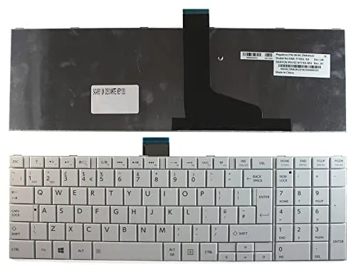 Keyboards4Laptops kompatibel Vereinigtes Königreich Gestaltung Weiß Windows 8 Laptop Tastatur Ersatz für Toshiba Satellite C850-19D