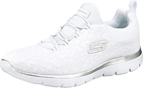 SKECHERS "Summits" Slip-On Sneaker für Damen, Gr. 40, weiß - Sneaker für Damen, sportlicher Slip-On-Stil mit komfortablem Memory Foam für optimalen Tragekomfort. Ideal für Freizeitaktivitäten und den Alltag.