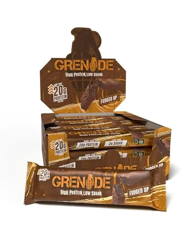 Grenade Proteinriegel (12 Stück) - Sportnahrung mit über 20g Eiweiß pro Riegel und weniger als 2g Zucker. Perfekt für aktive Lebensstile, ideal nach dem Training oder für unterwegs. Erhältlich in köstlichen Geschmacksrichtungen wie Oreo und Birthday Cake.