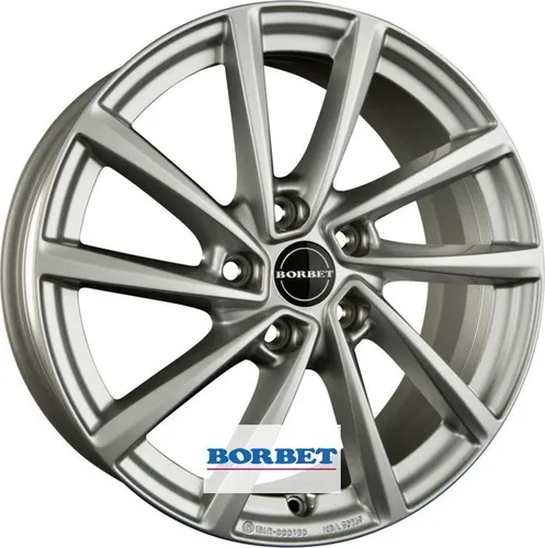 Borbet V Alufelgen 19 Zoll - Schwarz Glossy - Felgen in der Größe 7x19" ET43, mit elegantem Vielspeichen-Design aus hochwertigem Aluminium, ideal für sportliche Fahrzeuge.