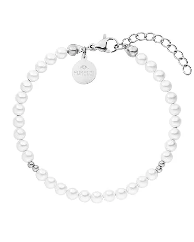 Purelei® Finesse Armband (Silber) – Elegantes Damen Armband - Armbänder für Damen – Hochwertiges, wasserfestes Edelstahlarmband mit verstellbarer Länge 16-19 cm, inspiriert von der Schönheit Hawaiis und ideal für individuelle Stilvariationen.