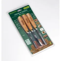 Record Power Carving by Numbers - Schnitzwerkzeug Sortiment incl. Kurs RPCV12A - Whisky Schnitzwerkzeug 3-teilig für Musterschnitzen, ideal für Einsteiger mit Schritt-für-Schritt Anleitung von Experten