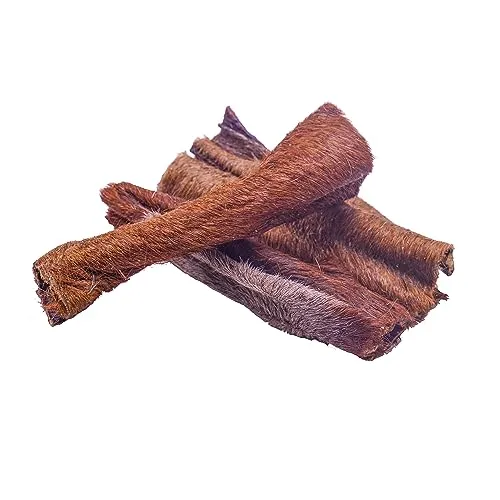 mascota vital - Getrocknete Pferdehaut mit Fell für Hunde – Natürlicher Kausnack zur Zahnpflege & Verdauungsförderung – Hypoallergen, Ohne Zusatzstoffe, Langer Kauspaß (Pferde-Haut mit Fell)