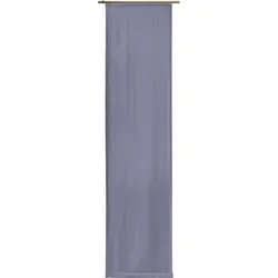 Schiebegardine WIRTH "Newbury" Gr. 4, blau (mittelblau), B:57cm H:245cm - Trendige Schiebegardine Newbury für modernes Wohnen! Mit ihrem gewebten Dekostoff und der blickdichten Optik ist sie ideal zur Raumteilung und Sichtschutz. Flexibel einsetzbar dank Klettband-Aufhängung.