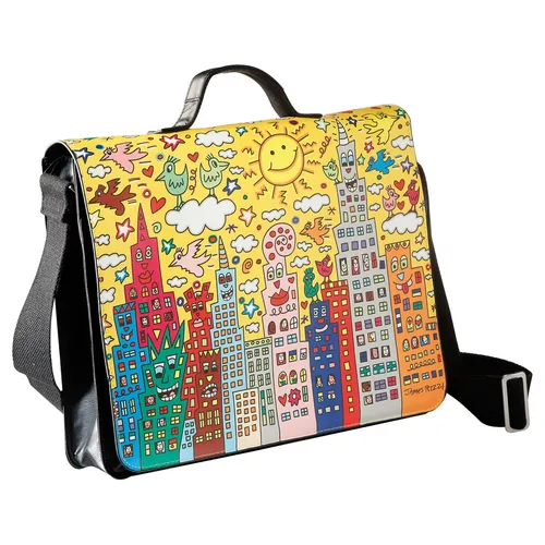 Goebel Umhängetasche Umhängetasche Pop Art James Rizzi (Stück, 1-tlg., 1 Tasche), Laptoptasche Schultertasche Designertasche