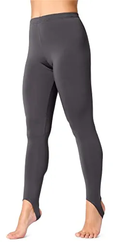Bellivalini Damen Thermoleggings Leggings mit Fütterung Winterleggings mit Steigbügel BLV50-274 (Graphit, M)