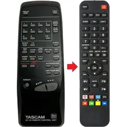 Fernbedienung geeignet für TASCAM MD-350 | MD350 | RC32
