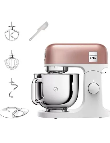 Kenwood kMix KMX760API Lachsrosa 0W20011487 - Leistungsstarke Küchenmaschine - Die Kenwood kMix KMX760API in Lachsrosa vereint 1.000 Watt Leistung mit fünf Geschwindigkeitsstufen. Ideal für alle Teigarten, inklusive drei vielseitigen Aufsätzen und einer großzügigen 5-Liter-Rührschüssel.