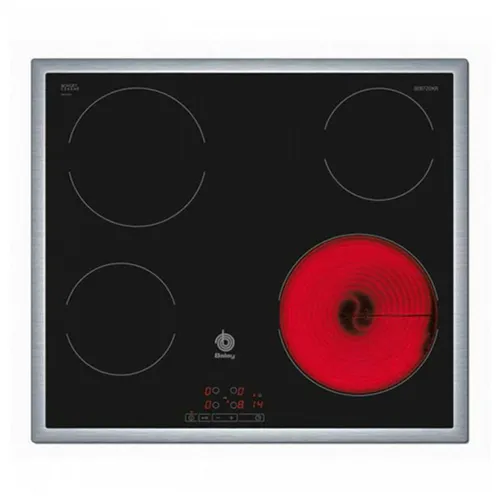 Balay 3EB720XR Glaskeramikkochfeld 60 cm - Kochfeld mit 4 Zonen und Touch-Steuerung, 17 Kochstufen für präzises Kochen und Memory-Funktion für Ihre Lieblingsrezepte.