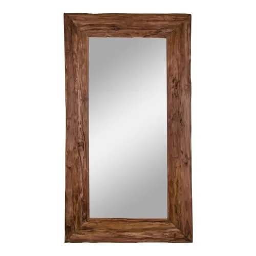 House Nordic Antiker Spiegel aus Teakholz, 101 x 180 cm - Dekorative Wandspiegel im antiken Design, aus hochwertigem Teakholz gefertigt, Maße 101 x 180 cm, bringt Eleganz in jeden Raum.