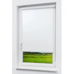 Lysel Outlet Kassettenrollo Tageslicht Reinweiß 110cm x 175cm - Gardinen Kassettenrollo in reinweiß, selbst kürzbar und kindersicher, ideal für Räume mit Tageslicht. Inklusive Montageanleitung und Zubehör für einfache Installation.