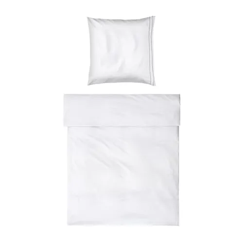 MÖVE Noblesse Bettwäsche-Set 135x200 cm + 80x80 cm aus 100% Baumwolle - Luxuriöses Bettwäsche-Set aus hochwertiger Baumwolle mit eleganten Biesen und verdecktem Reißverschluss. Ideal für ein erholsames Schlafgefühl und in geprüfter Qualität.